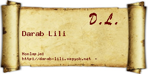 Darab Lili névjegykártya